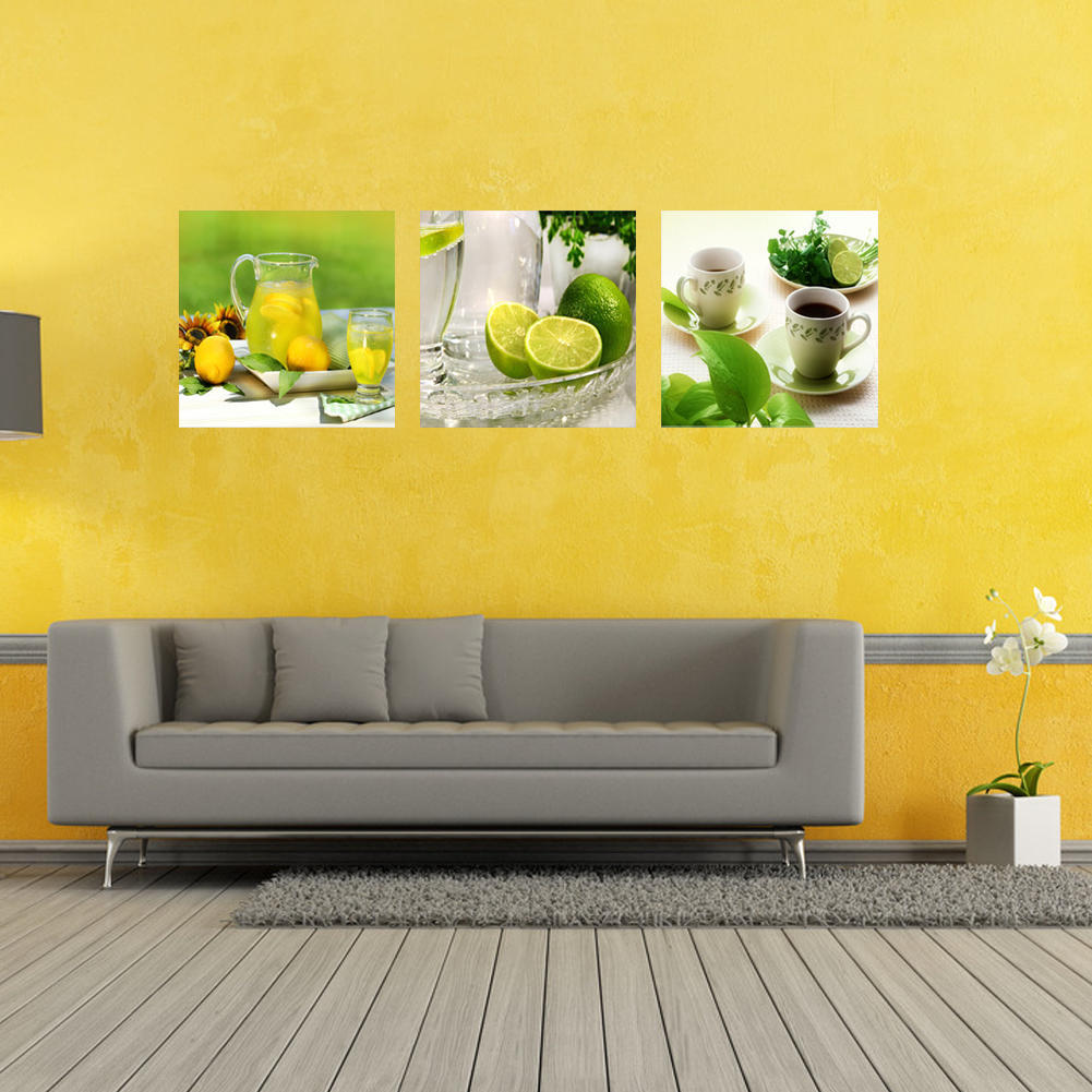 

Triple frameless fruit juice spray painting decorative painting