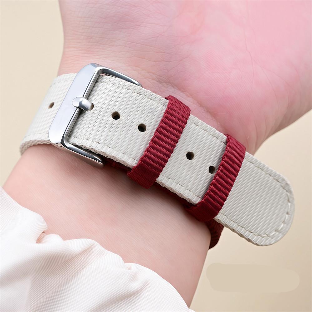 20mm Waterproof Sailcloth Watch Strap Two-Sided Nylon Watchband Quick Release Band Sport Belt