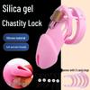 Silicone Male Chastity Cage: CB Birdcage Training, SM Punishment, Anti-Cheating, Masturbation Prevention, K9 Ring, Abstinence Aid.