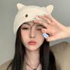 Knitted wool hat Children's stacking hat Autumn and winter warm fashion versatile warm Korean version Baotou cold hat show face
