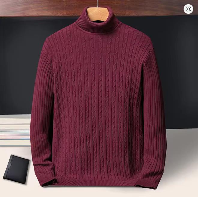 

Мужские водолазки, осенние вязаные полосатые уличные свитера, теплые свитера с длинными рукавами, однотонные, базовый стиль, повседневные топы 2XL