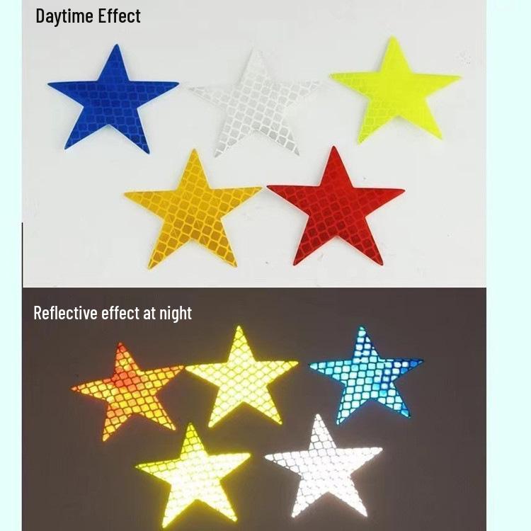 Pentagon Reflective Warning Sticker for Cars & Motorcycles - Creative & Personalized Decoration