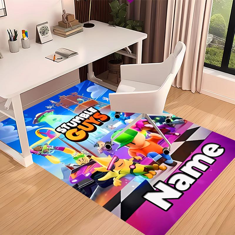 Custom personalization Stumble Guys Print Area Rug - Soft, Washable Non-Slip Indoor Mat,Living Room,Home&Office Decorative Rug