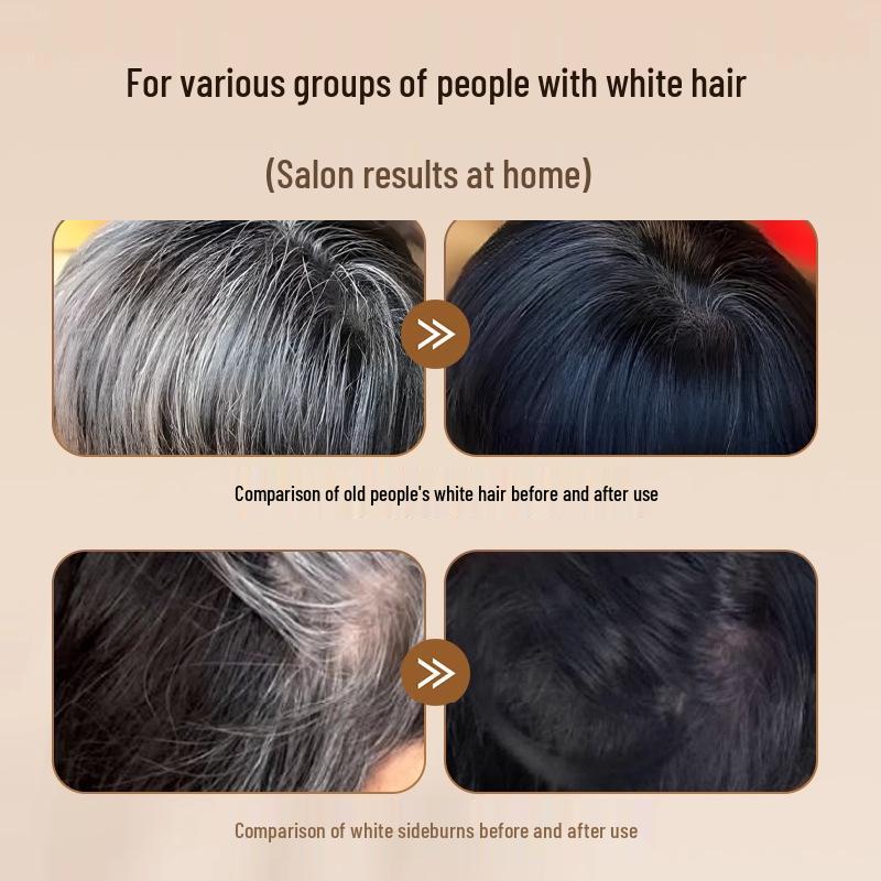 Miao Ran Heritage Hair Dye Cream: Single-Dose, Plant-Based, No Hydrogen Peroxide, Non-Irritating, Won't Stain Skin.