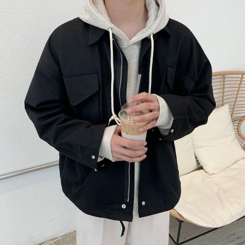 Jachetă de lucru pentru bărbați Toamnă Nouă Versiune Coreeană Trendy Casual Japoneză Retro Potrivită cu orice Jachetă cu rever