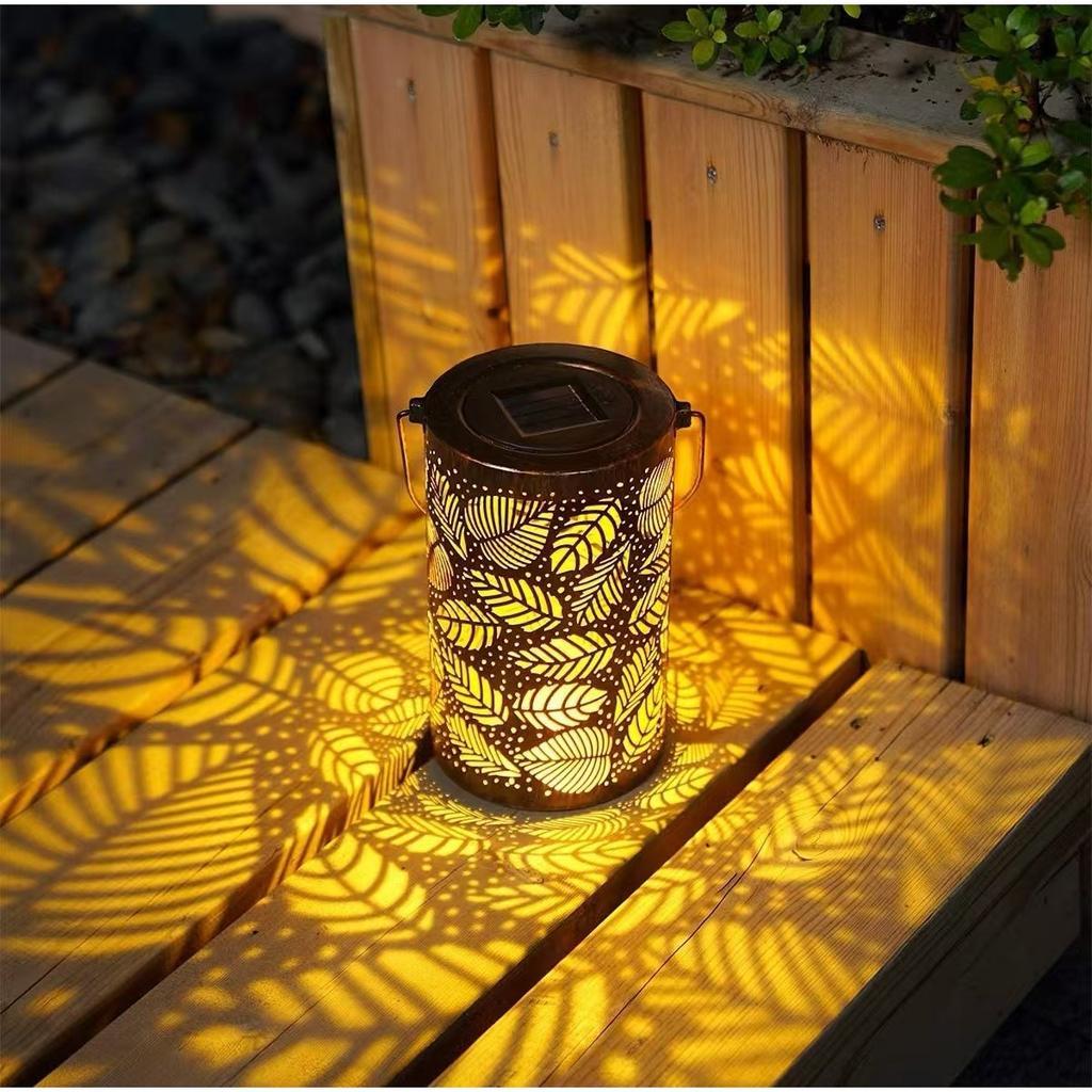 Solar Outdoor Hanging Lights, Dragonfly Hollow Decorative Lights, IP65 Waterproof Courtyard LED Garden Lights, Exquisite Courtyard