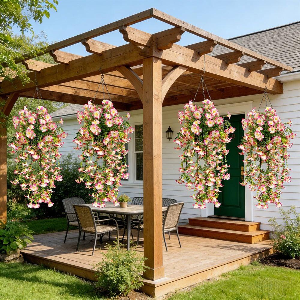 Accessoires Plante Grimpante Belle de Jour Réaliste Guirlande de Plantes Multicolore Ornement à Suspendre au Mur