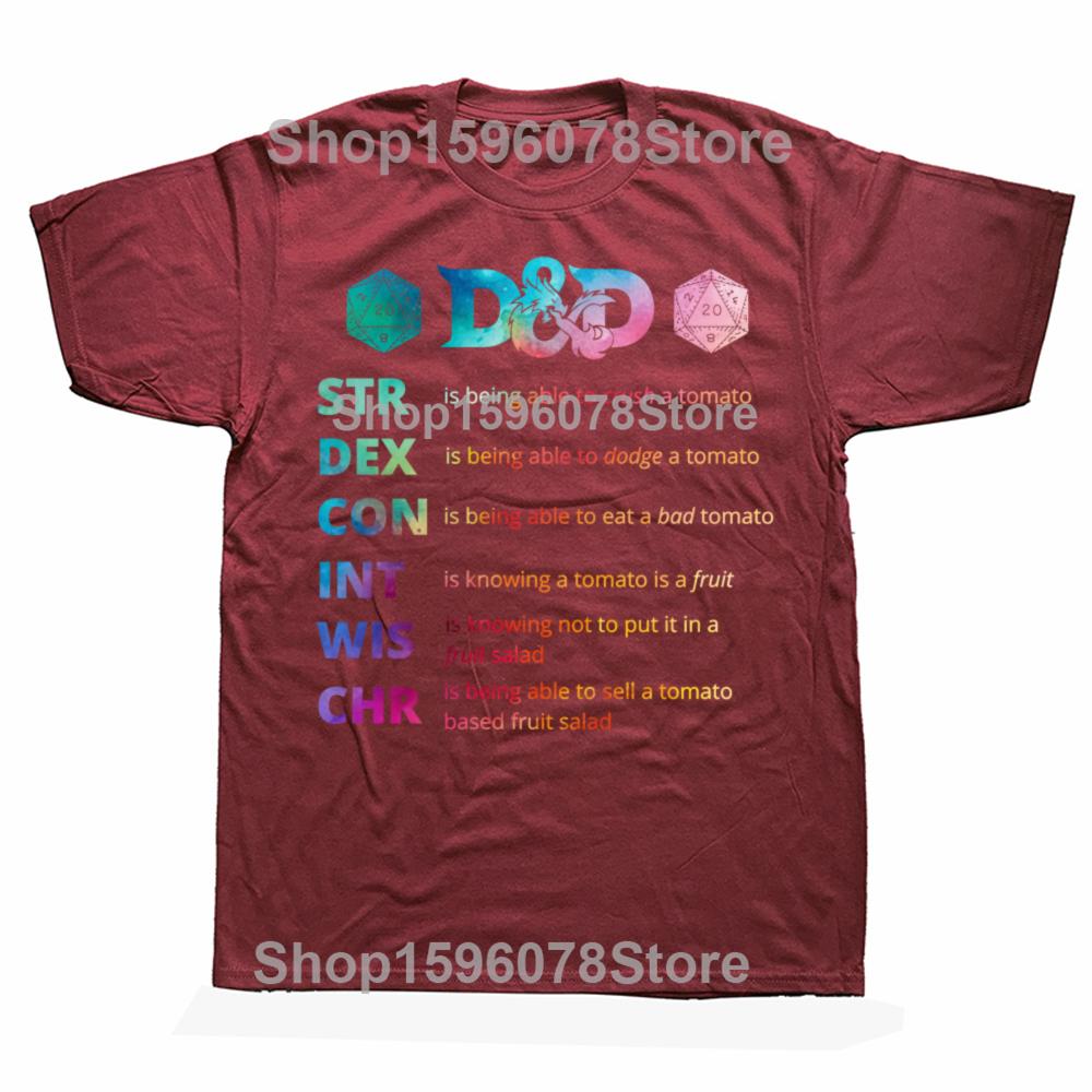 Funny Hip Hop DND Game Streetwear Dungeon Dragon T Shirt Dnd Dragon Dice Rpg T-Shirt Men Clothing Hombre Camiseta Tops Tees