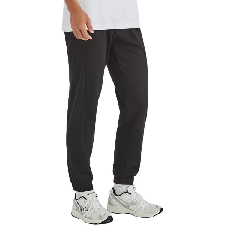 Mizuno Solid Color Outdoor Casual Elastic Cuffed Knitted Sports Pants Men Pants Black K2CD21A4-09