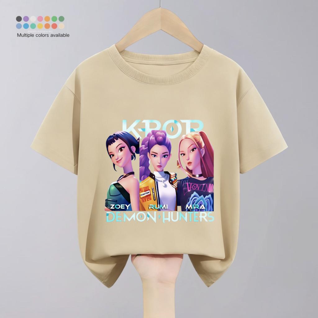 Kpop lovci démonů Dětské oblečení Trička Letní Nová móda Populární Top s krátkým rukávem Tričko Dětské oblečení Ležérní trička
