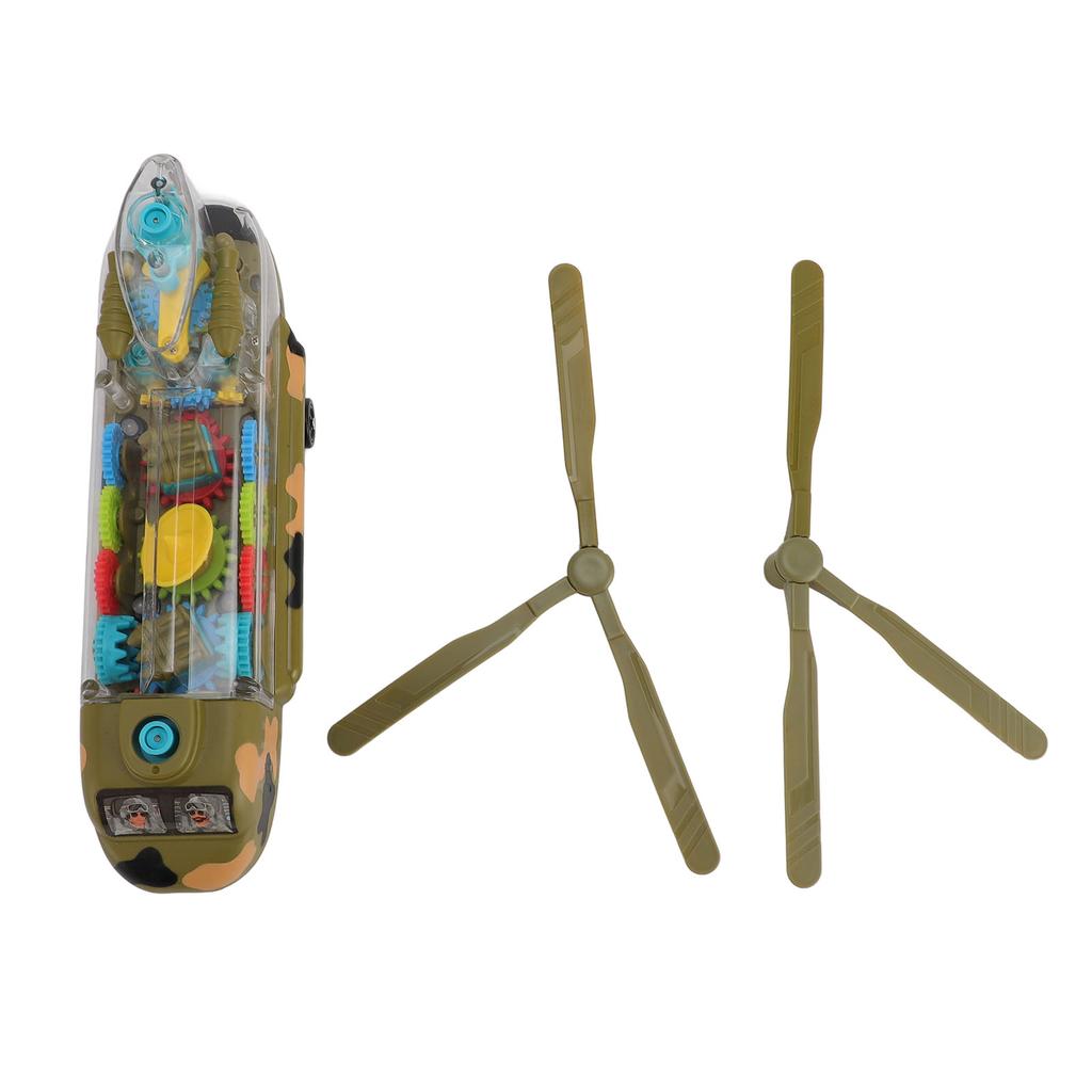 Light Up Transparent Toy Helicopter Omnidirectional Obstacle Avoidance Transport Helicopter Toy