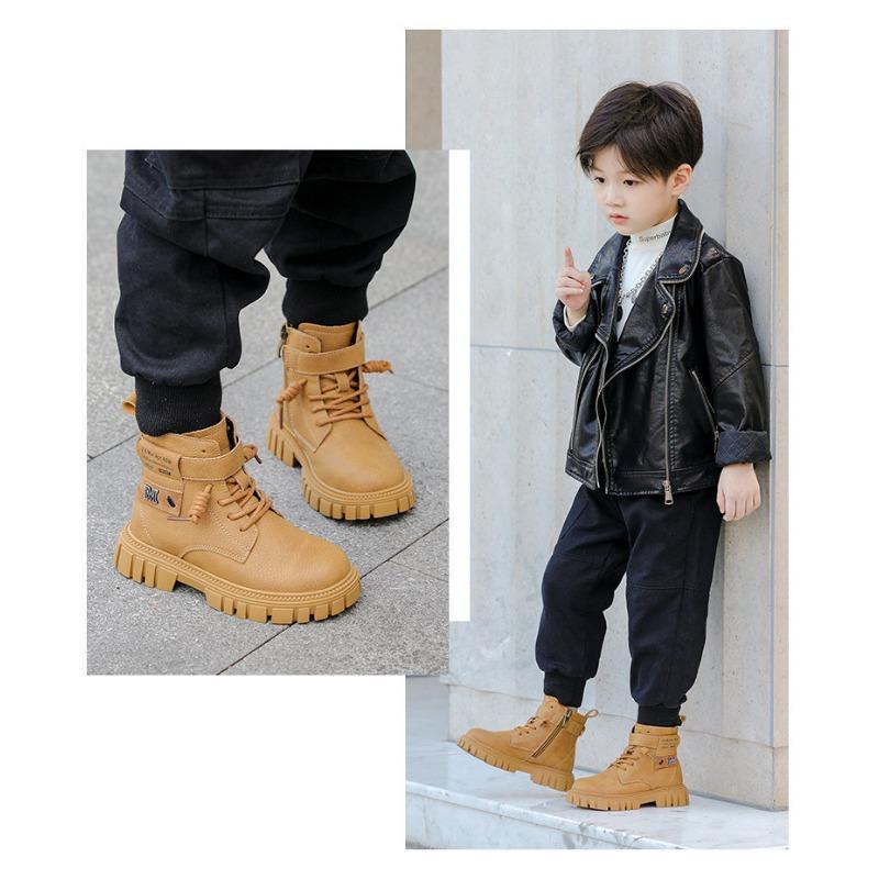 Mode lässig kinder einzigen stiefel herbst und winter neue Britischen stil kleiner junge baumwolle stiefel Martin stiefel