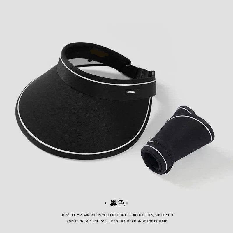 Sun hat women's enlarged brim UV protection face cover full wrap outdoor cycling sun protection empty top sun hat adult