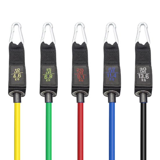 11 Pcs Resistance Bands Set Stretch Exercise Bands with Handles Home Gym Workout Bands Up To 100lbs for Physical Therapy Strength Training