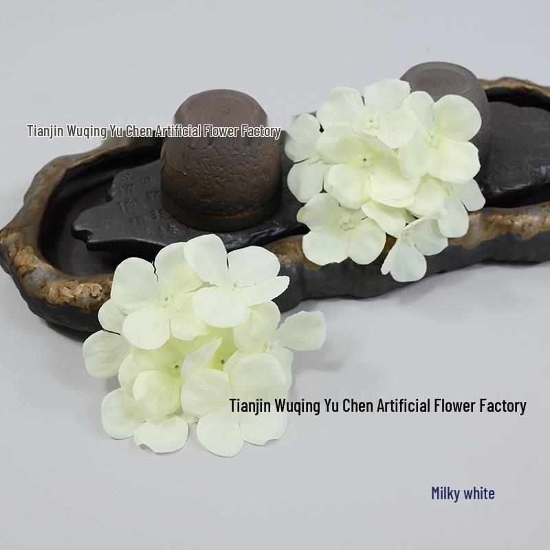 Small Hydrangea Flower Heads for Wedding Decor, Wall Arrangements & Bride Wreaths - 9 Heads