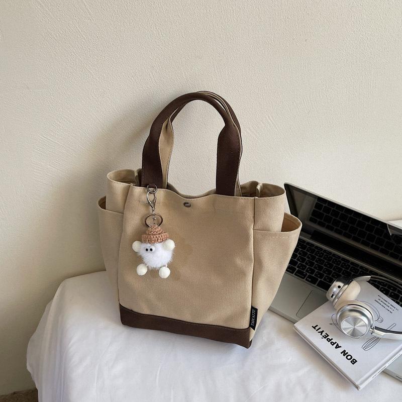 Large-capacity shopping bag casual literary and lazy style shoulder bag female tray extra-large bag handbag simple canvas bag