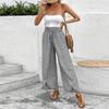 Women's Palazzo Pants Floral Wide Leg Trousers Summer Beach High Pants
