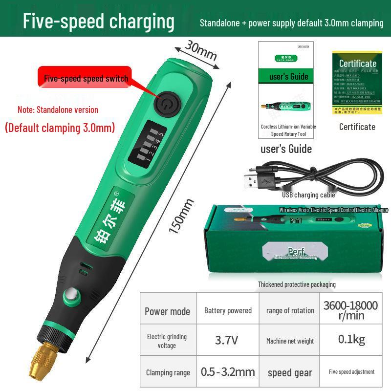 Mini-Hand-Elektroschleifer für Holzschnitzerei, Jade-Politur & Gravur