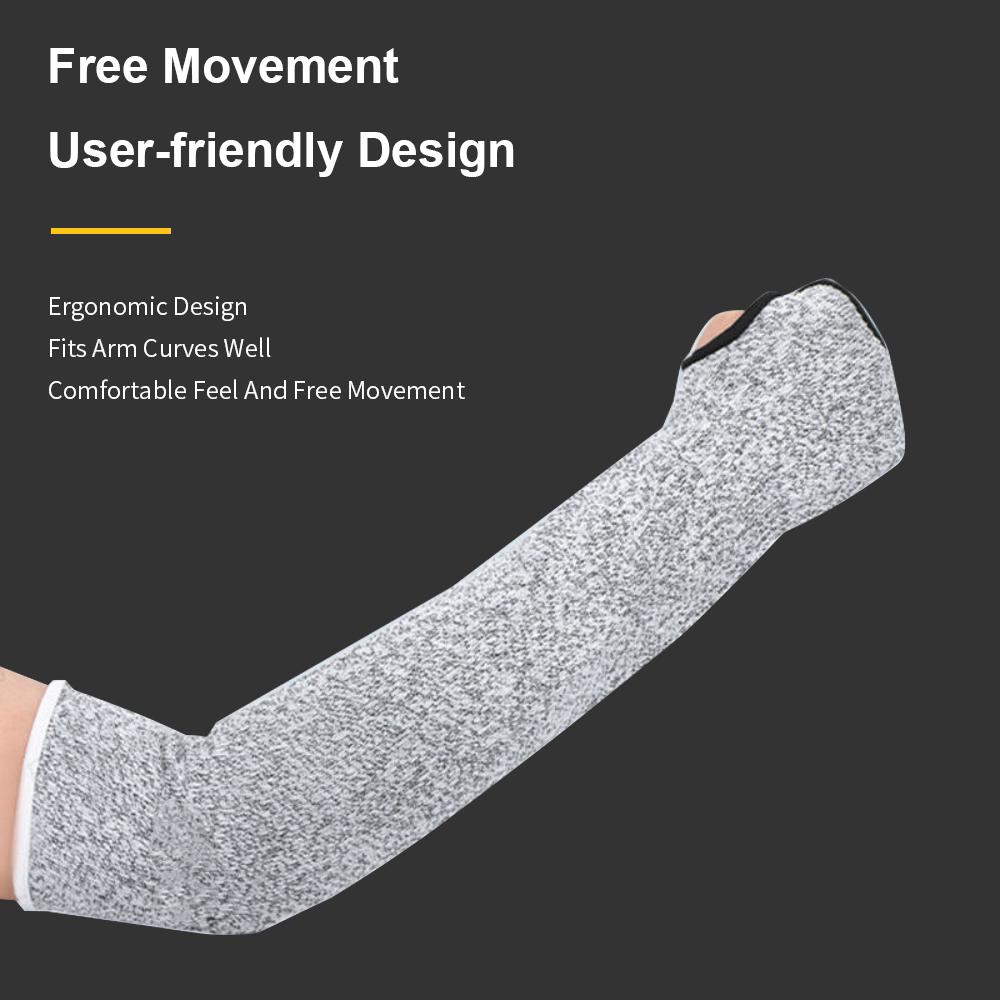Level 5 Anti Cut Arm Sleeves Puncture Resistant Gloves Breathable Arm Guard Protector for Household Work