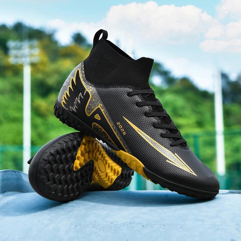 35-46 Scarpe da Calcio da Uomo Taglia Grande Antiscivolo Resistenti all'Usura Moda TF/AG Tacchetti High Top Scarpe da Calcio per Ragazzi