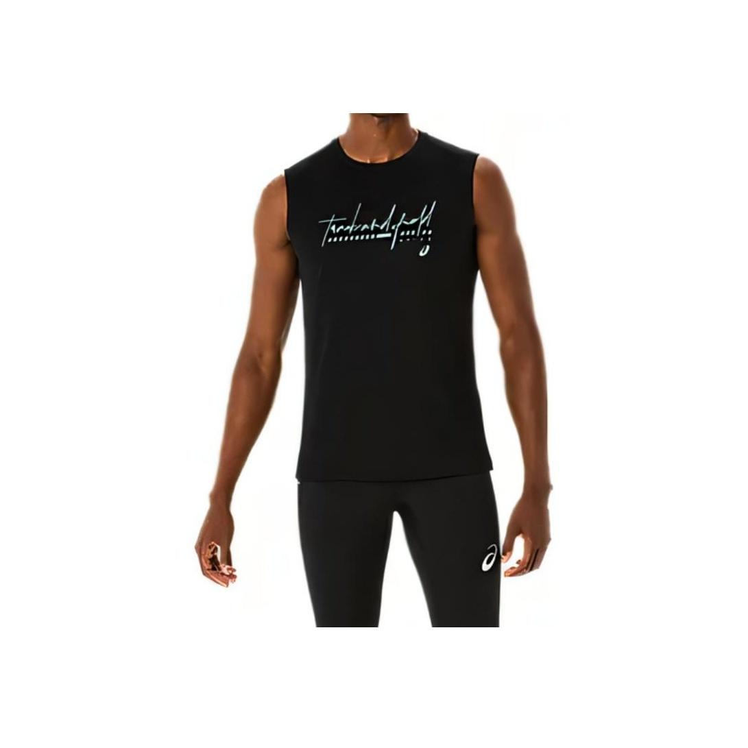 

Asics Comfortable Simple Skin-Friendly Sleeveless Vest High Performance Men Tops Black 2091A743-001 XL