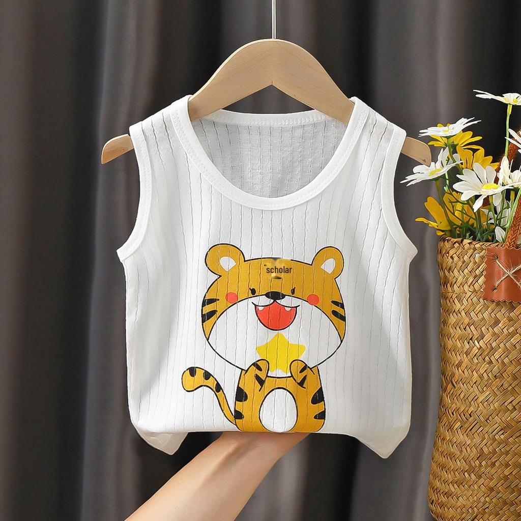 Breathable Cotton Sleeveless Baby Vest for Boys & Girls – Summer Belly Protection