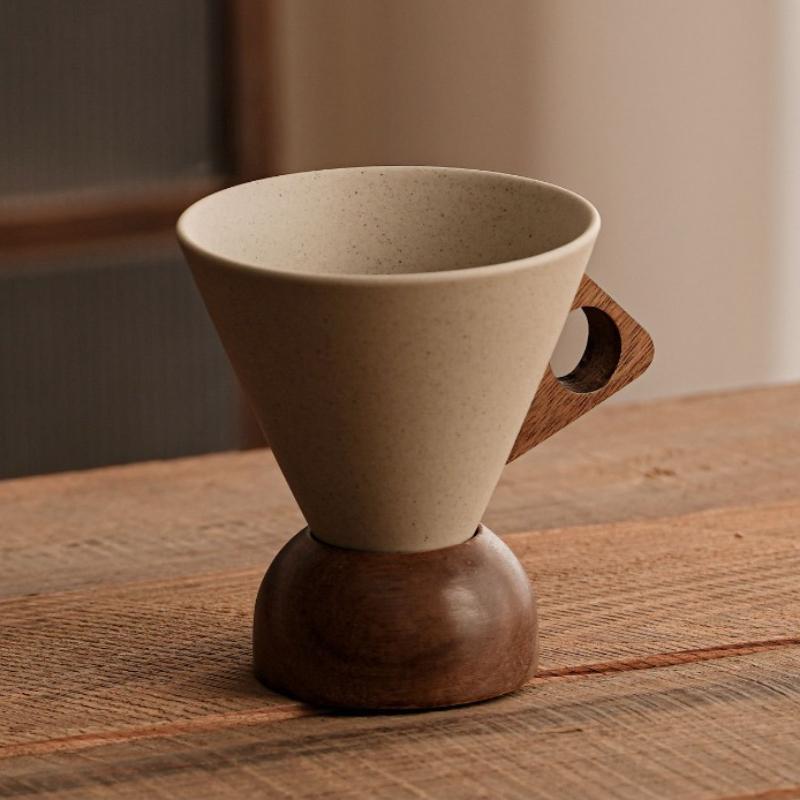 Middle Ancient Style Creative Coarse Pottery Coffee Cup, Mug, High-end Niche Exquisite American Latte Coffee Ceramic Special Cup