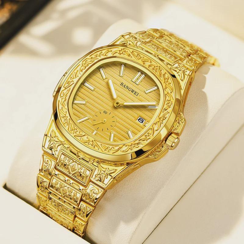 

Men Watch Top Brand Luxury Waterproof Square Quartz Watches For Men Casual Outdoor Sports Chronograph Montre Homme золотой