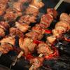 Neuer Edelstahl-Grillspieß mit Aufbewahrungsrohr Wiederverwendbare flache Grillstäbe Küchen-Outdoor-Camping-Gadgets BBQ-Zubehör