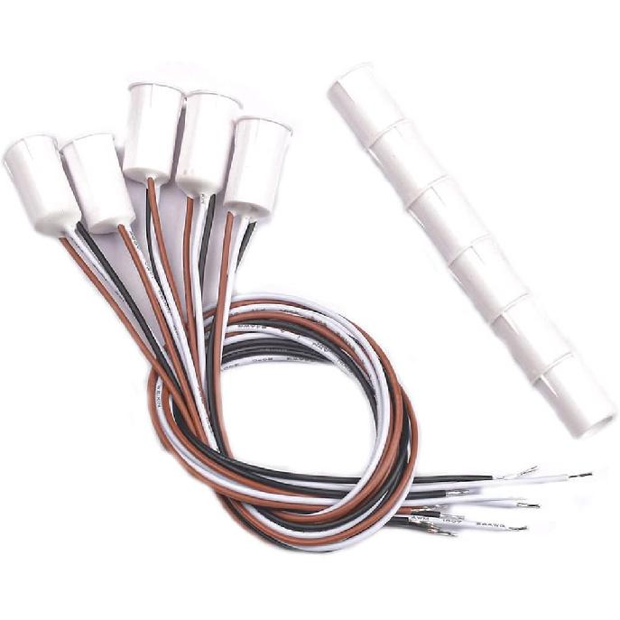 RC-33 NC/NO Recessed Wired Window Door Contact Sensor Alarm Magnetic Reed Switch for Office Home Security System, Sets of 5
