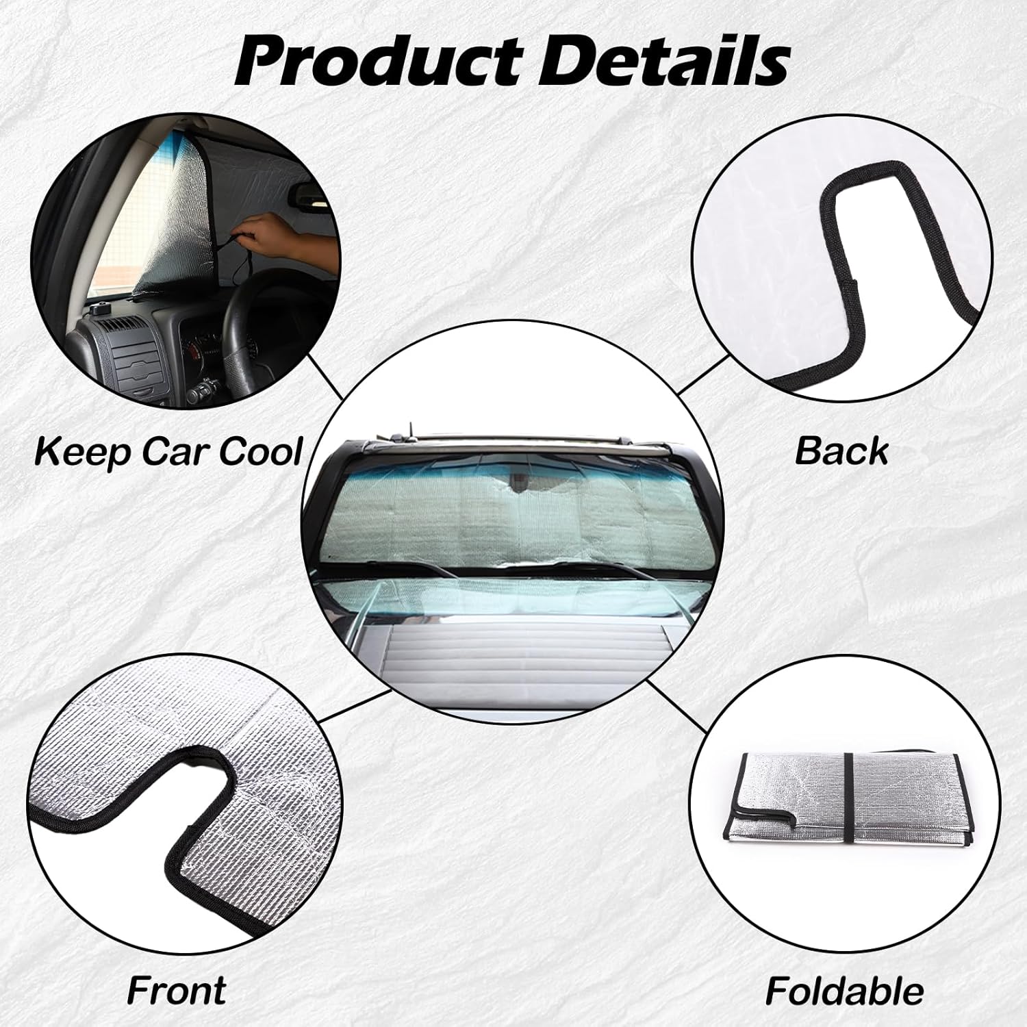 

Car Windshield Sunshade UV Ray Reflector for Hummer H3 2005-2009 Front Window Sun Shade Shield Cover Foldable Reflective Sun Visor