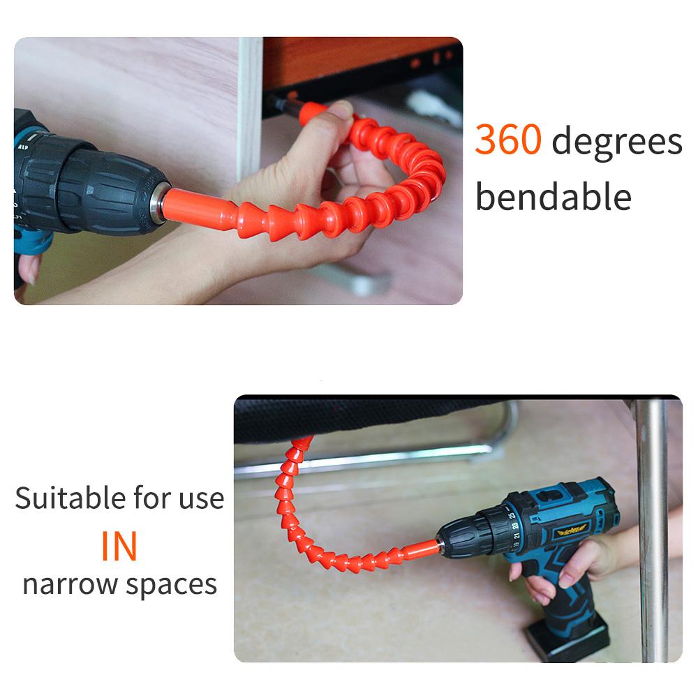 Universal Drill Soft Linked Axis Extension Rod Flexible Bendable Strong Drill Accessory for Enhanced Reach And Control