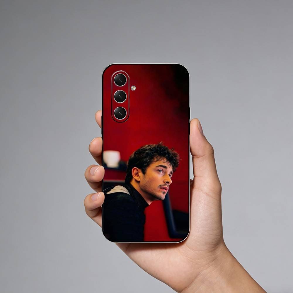 Kierowca Wyścigowy C-Charles Leclerc 16 Etui na Telefon Dla Samsung Galaxy A73,21,22,32,71,53,52,51,80,5G Miękkie Czarne Pokrowiec
