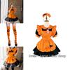 Magic Girl Role Play Dress With Pumpkin Theme For Halloween Party
