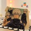 Cool Jujutsu Kaisen Gojo Satoru creative anime cartoon printed pattern fashion personality soft skin-friendly flannel blanket