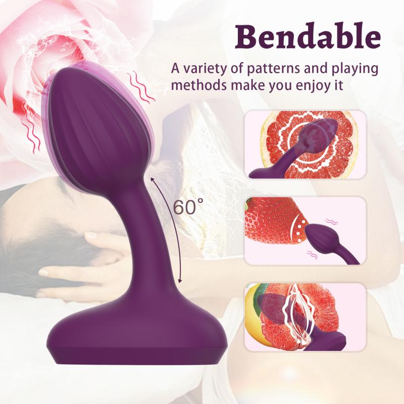 Vibrerende Butt Plug Prostata Massasjer Vibrator med fjernkontroll 10 vibrasjonsmoduser Silikon Oppladbar analplugg Sexleketøy for menn og kvinner