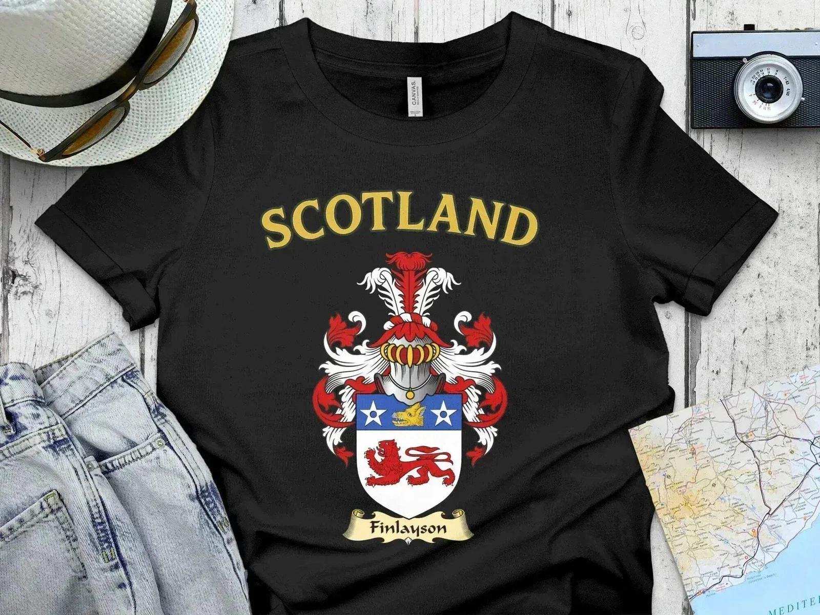 Clan Finlayson Crest T-Shirt – Scottish Coat of Arms L