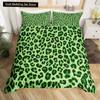 Pink Leopard King Queen Duvet Cover Girly Glitter Bedding Set Cheetah Skin Pattern Quilt Cover 2/3pcs Polyester Comforter Cover