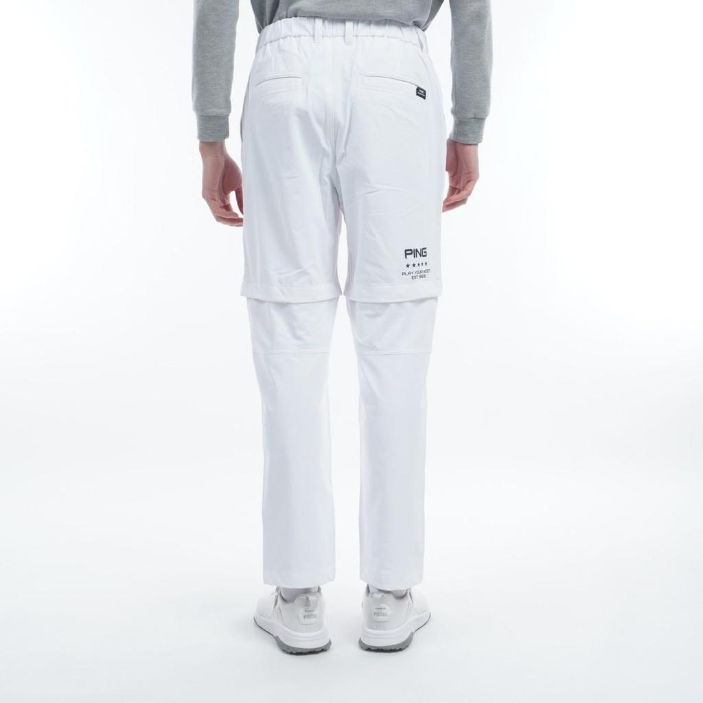 [Pin Apparel] Men's 2-way Tapered Pants (water-repellent and Stretchy)  Golf  621-4231815 030White 3L