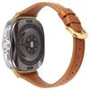 For Samsung Galaxy Watch Ultra 47mm Heart Pattern Embossed Watch Band Cowhide Leather Strap