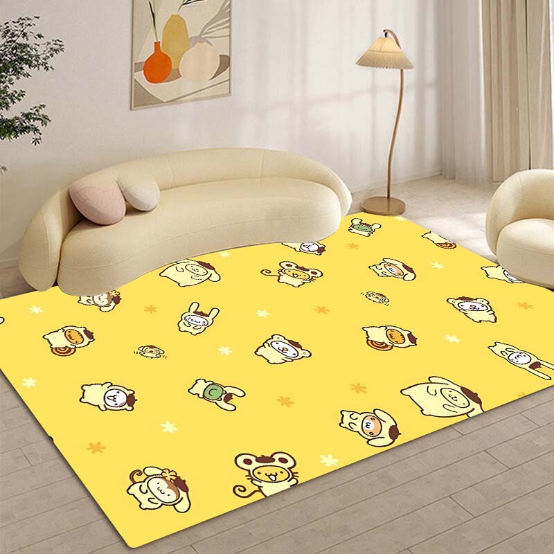 New Pom Pom Purin Cartoon Carpet for Bedroom, Living Room, Home, Sofa Decoration, Children's Play Decoration, Floor Mat Gift