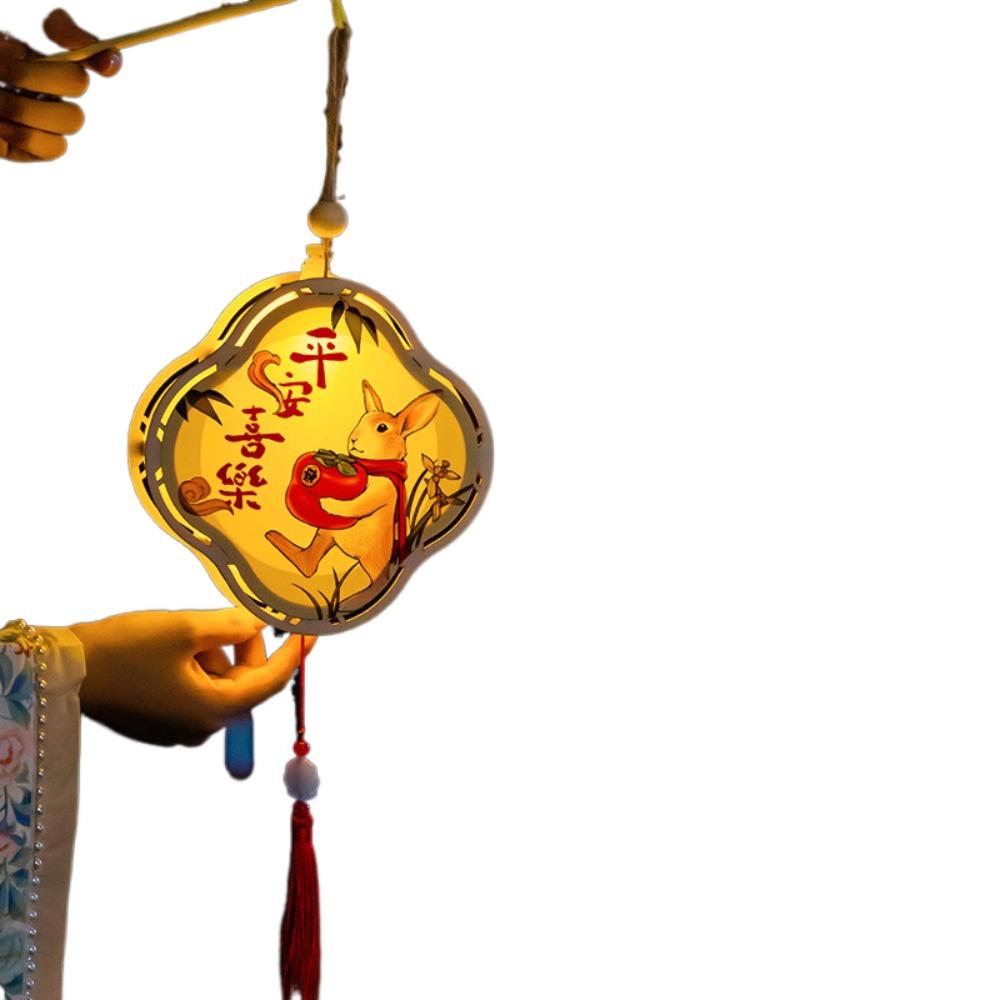 Chinese Middle Autumn Festival Lantern Paper Rabbit Lantern  Women Children