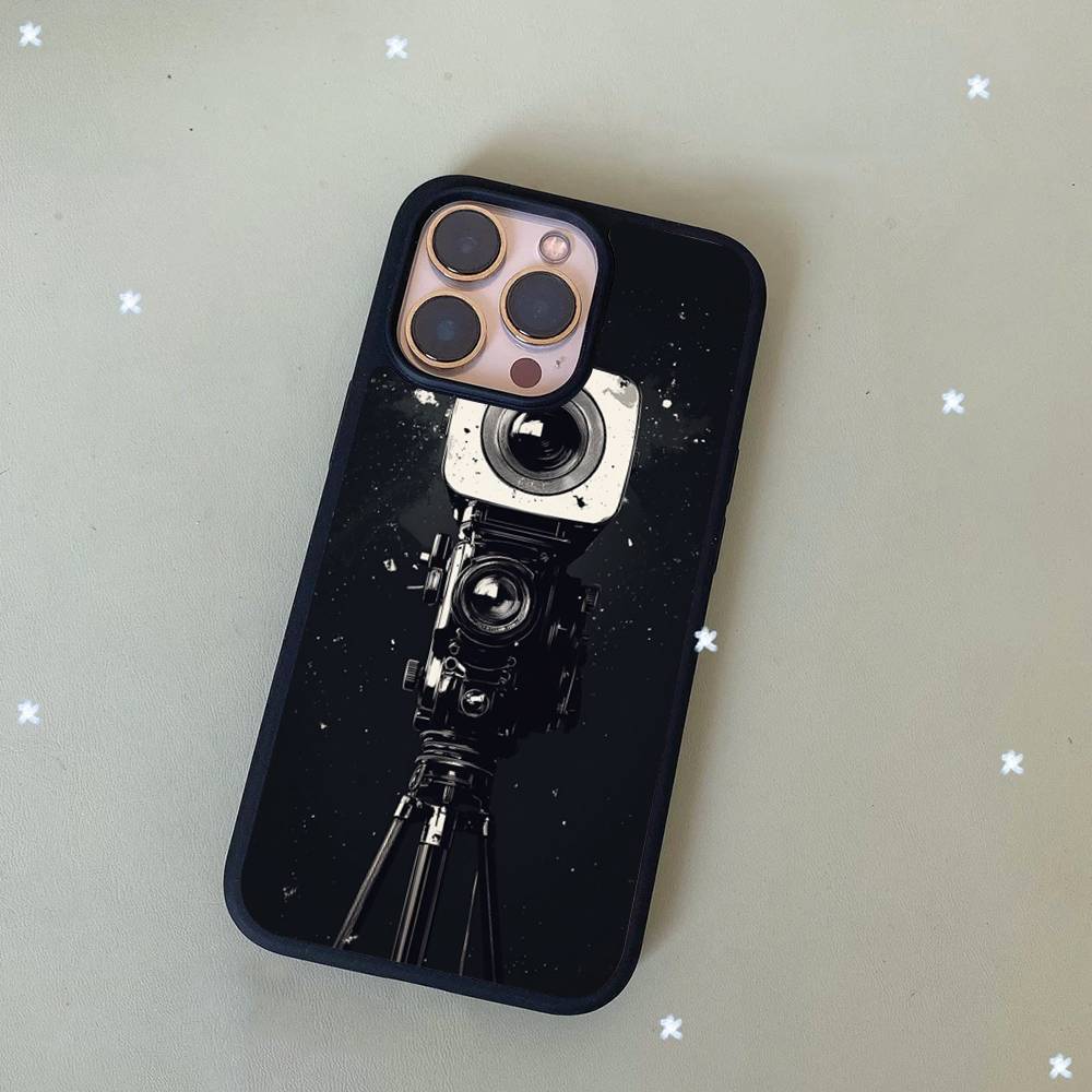 Винтажная ретро-камера для iPhone 11 12 13 14 15 Pro Max 17 16 Plus Жесткая задняя крышка из ПК+ТПУ iPhone 14