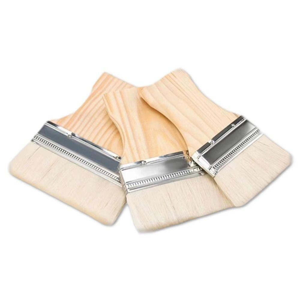 3/4Pcs Multipurpose Flat Paddle Paint Brushes 2/3/4/5in Artist Painting Brushes  for Furniture