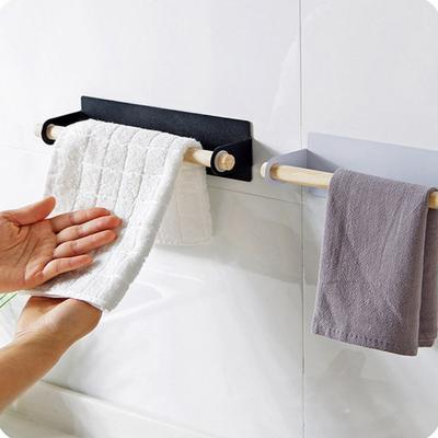 Towel Rack Stable Self-adhesive Compact Bathroom Single Towel Rack for Bathroom