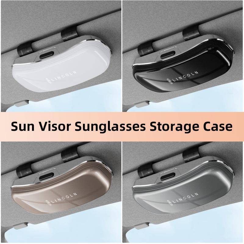Car Visor Glasses Box Auto Sunglasses Card Storage Box For Volvo S60 C30 XC60 V50 V70 S90 XC40 S80 T6 V90 EX30 EX90 EM90 C40 S40