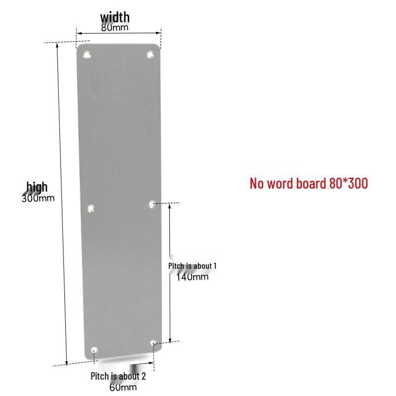 Stainless Steel Fireproof Door Pull Handle with Push-Pull Plate Indicator