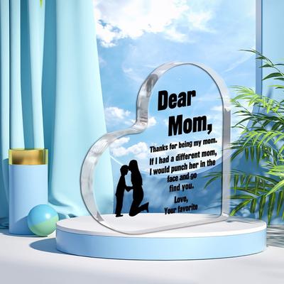 Best Mother Heart Plaque - Grateful Birthday Gift for All Mother Figures