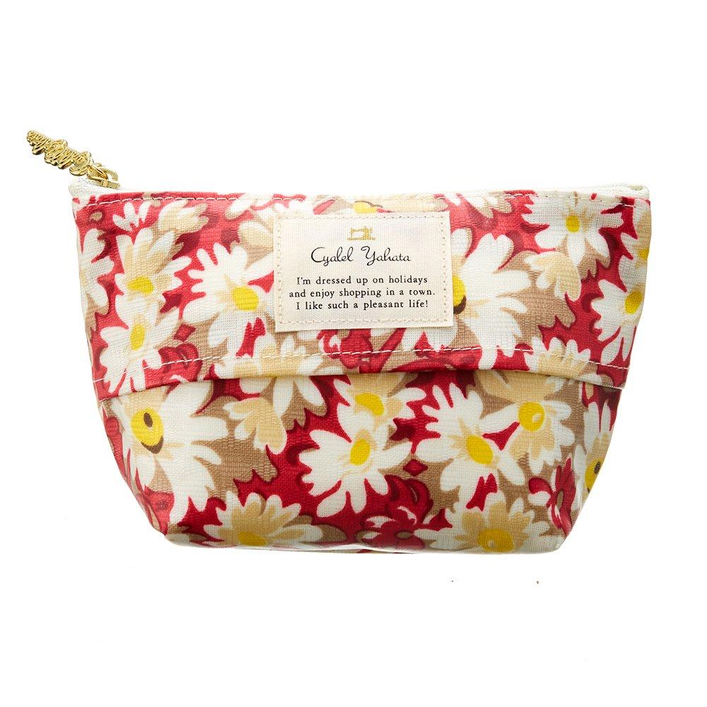 

Cyalel Yahata Tissue Made in Cute and Stylish Floral Marie Margaret Red Boat-Shaped Case/Cosmetic Pouch, Japan, Print, Design,