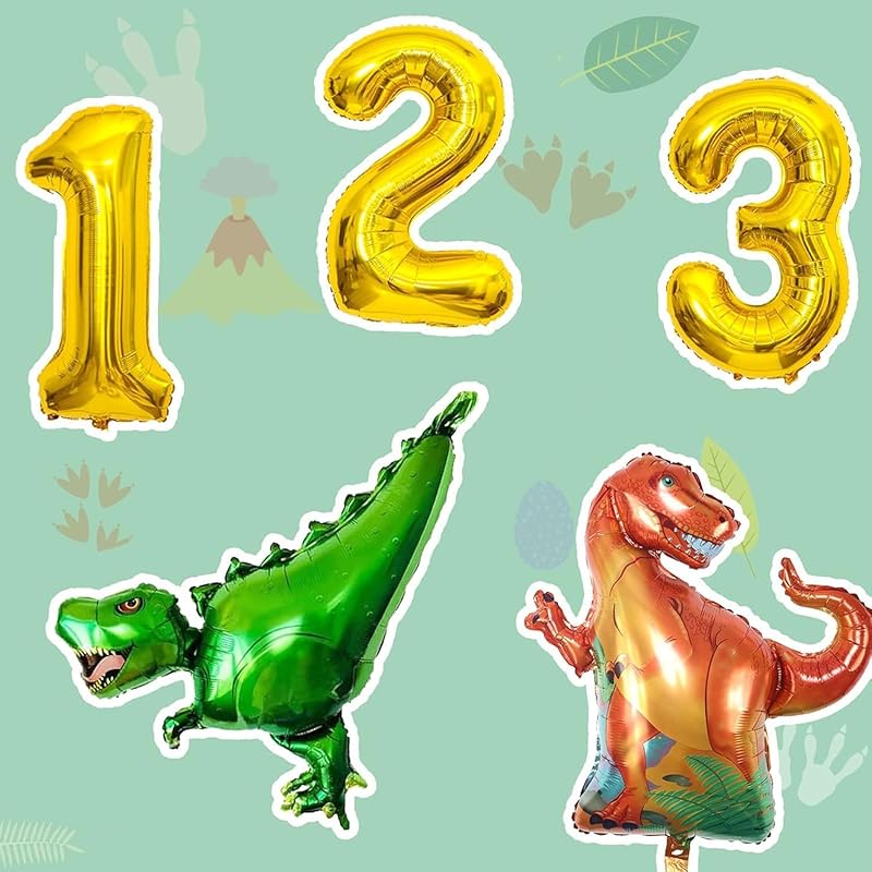 Birthday Decorations, Balloons, Dinosaur Balloons, Number 4, Birthday Party Decoration Set, HAPPY BIRTHDAY Garland, Simple Decorations, Kids Birthday